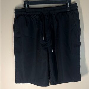 Men's Athletic Drawstring Shorts - Black